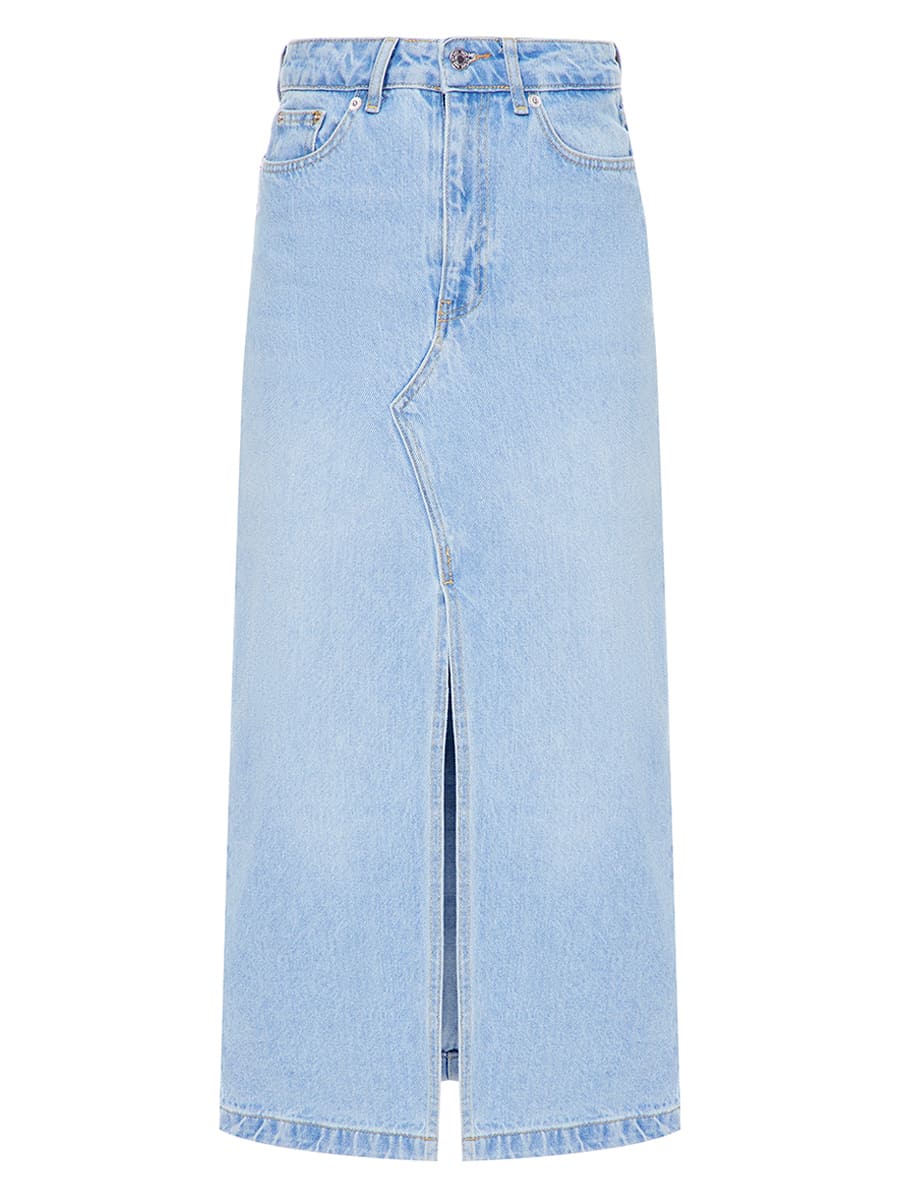 Спідниця джинсова блакитного кольору з відстрочкою 2